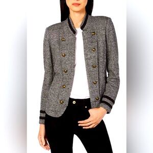 Tweed military style jacket, size M, excellent pre-owned condition with no flaws